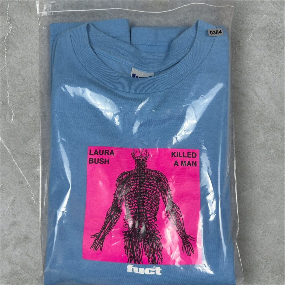 Y2K FUCT Skateboards Laura Bush Anatomy Long Sleeve Graphic T Shirt - Medium - Picture 7 of 7